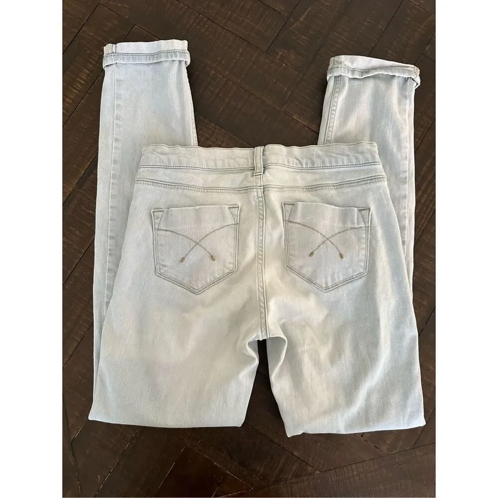 Topshop Moto Maternity Light Wash Cuffed Baxter Jeans With Bellyband Size 8 - Picture 5 of 5